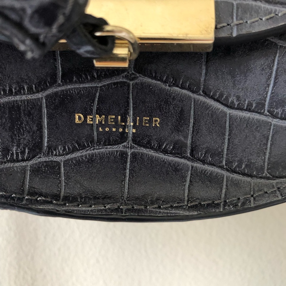 Demellier London The Venice Bag Blue Embossed Crocodile Leather Crossbody bag - Picture 7 of 13